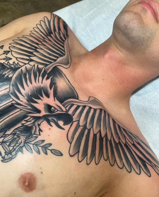 Custom tattoo work by Marissa Olney at Southernmost Tattoo, located in the Florida Keys
