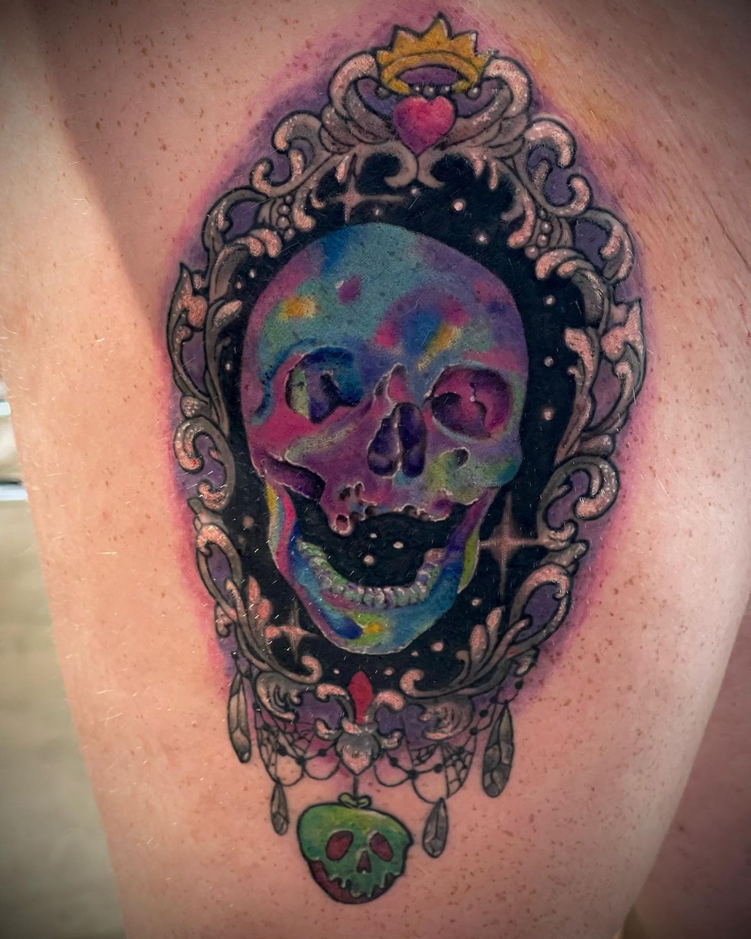 a tattoo on their face