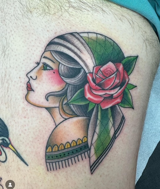 Hannah Sheridan tattoo session at Southernmost Tattoo in Key West, FL