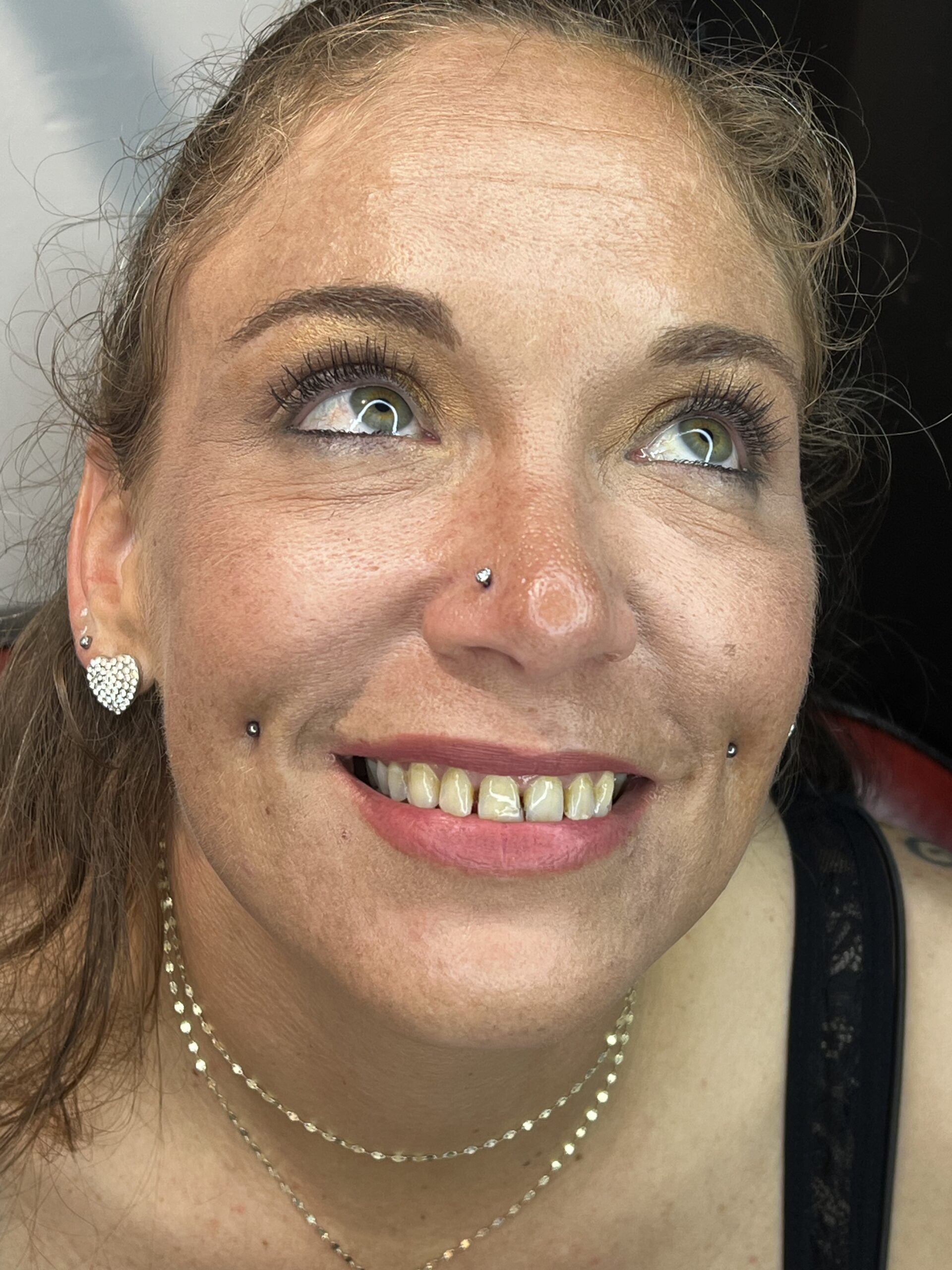 Nose piercing at Southernmost Tattoo, known for expert service and sterile technique in the Florida Keys.