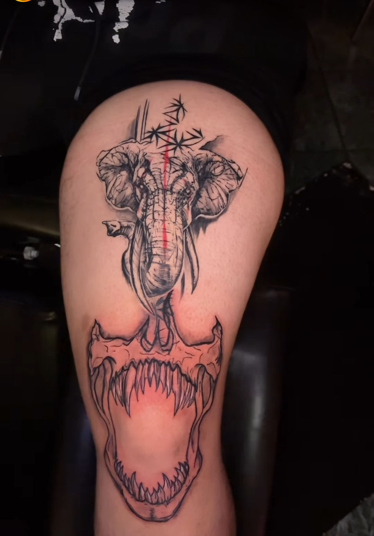 a tattoo on his arm