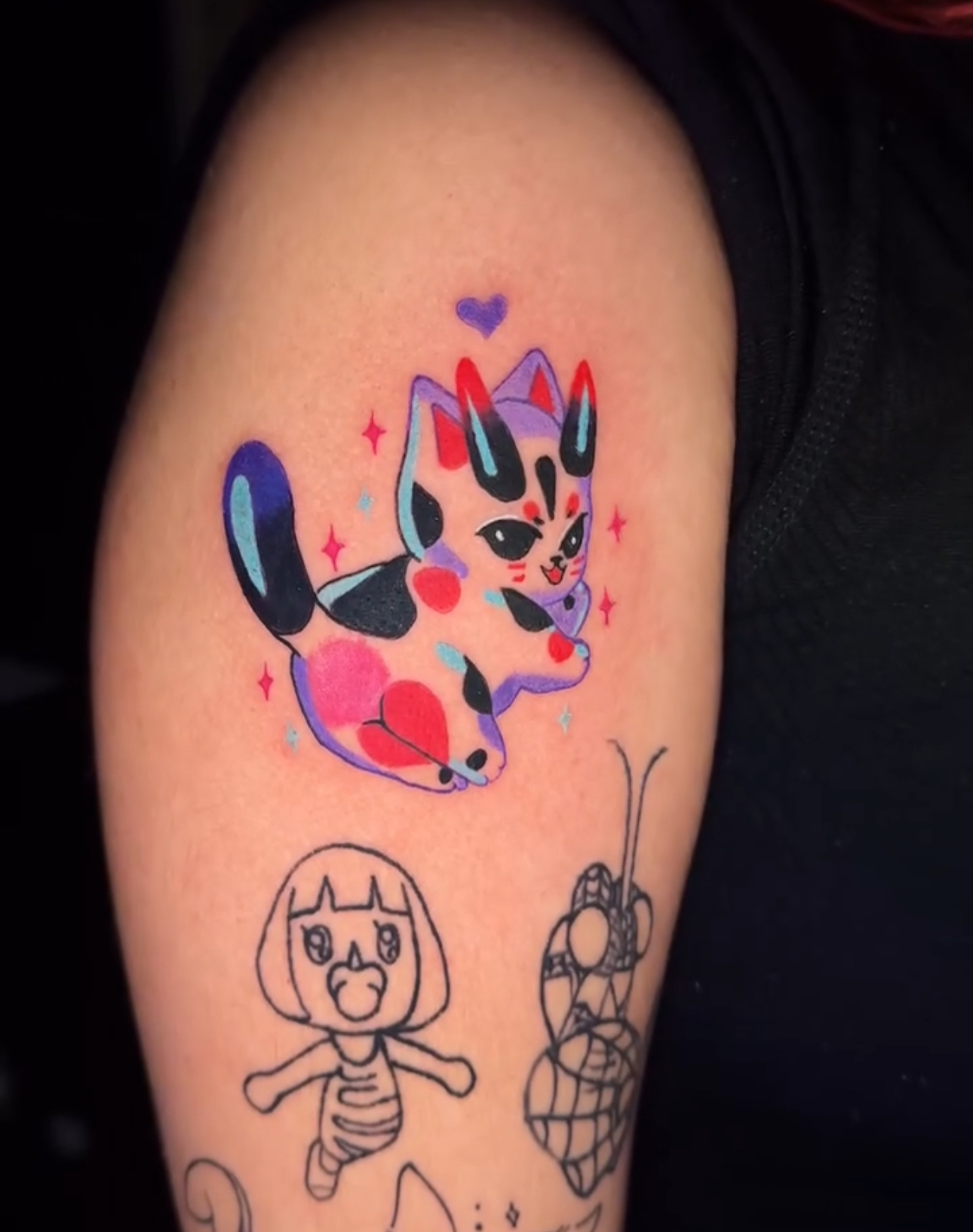 a tattoo on their face