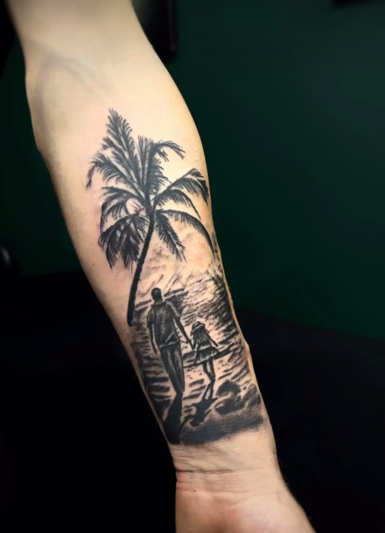 a close up of a tattoo