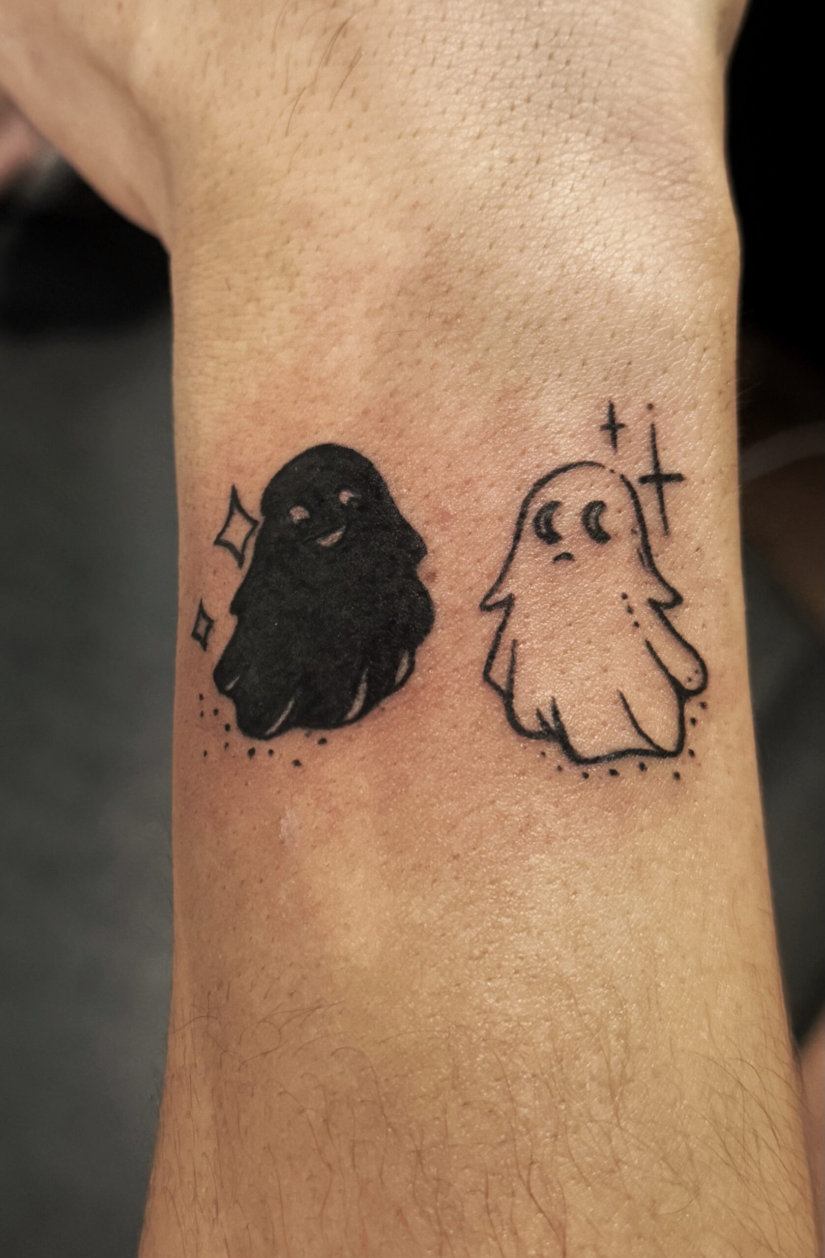 a close up of a tattoo